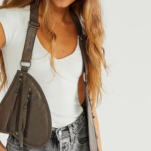 Free People Brown Olympia Crossbody Bag